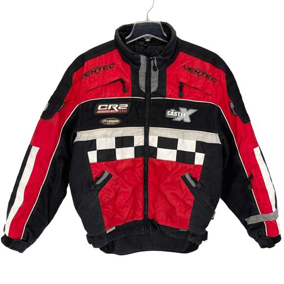 CASTLE X Men's SNOWMOBILE RACING JACKET Red Black Size XL - Picture 1 of 10